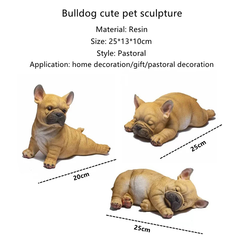 New Pet Decoration Sculpture Resin Crafts Birthday Holiday Gifts Outdoor Miniature Animal Model Home Garden Supplies