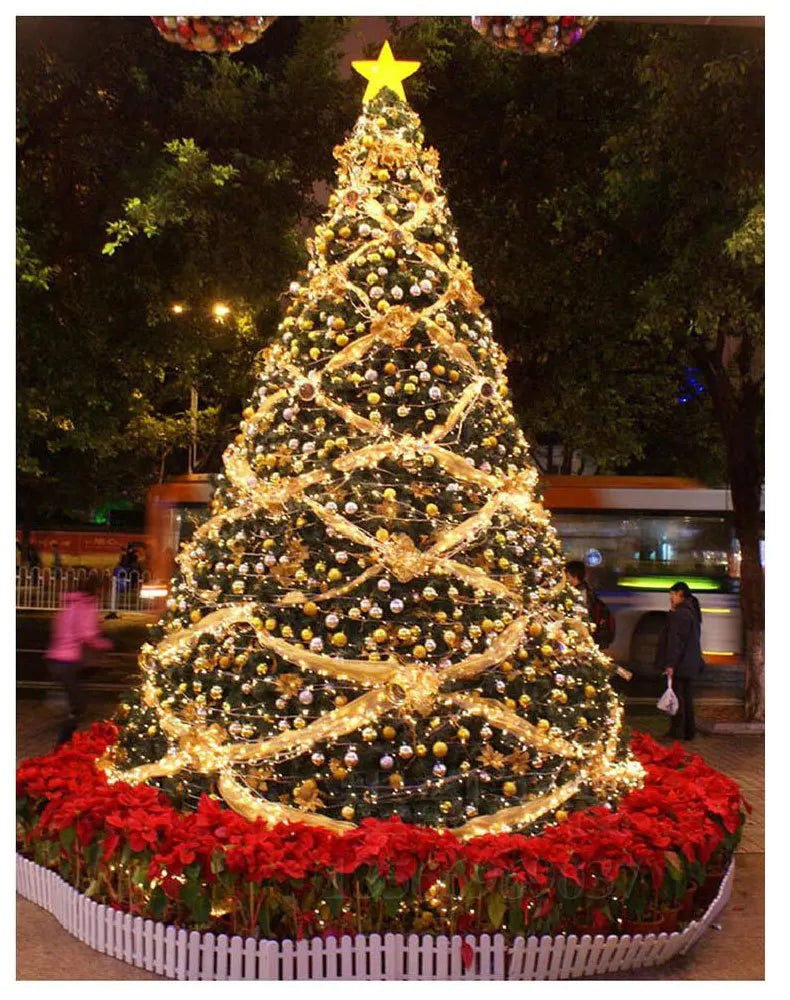 4-20 meter Hotel Shopping Mall Outdoor Scene Christmas tree Decoration Large Steel Frame xmas Artificial Trees festival Supplies