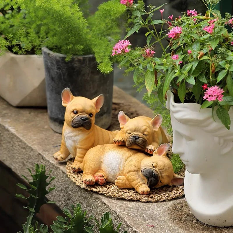 New Pet Decoration Sculpture Resin Crafts Birthday Holiday Gifts Outdoor Miniature Animal Model Home Garden Supplies