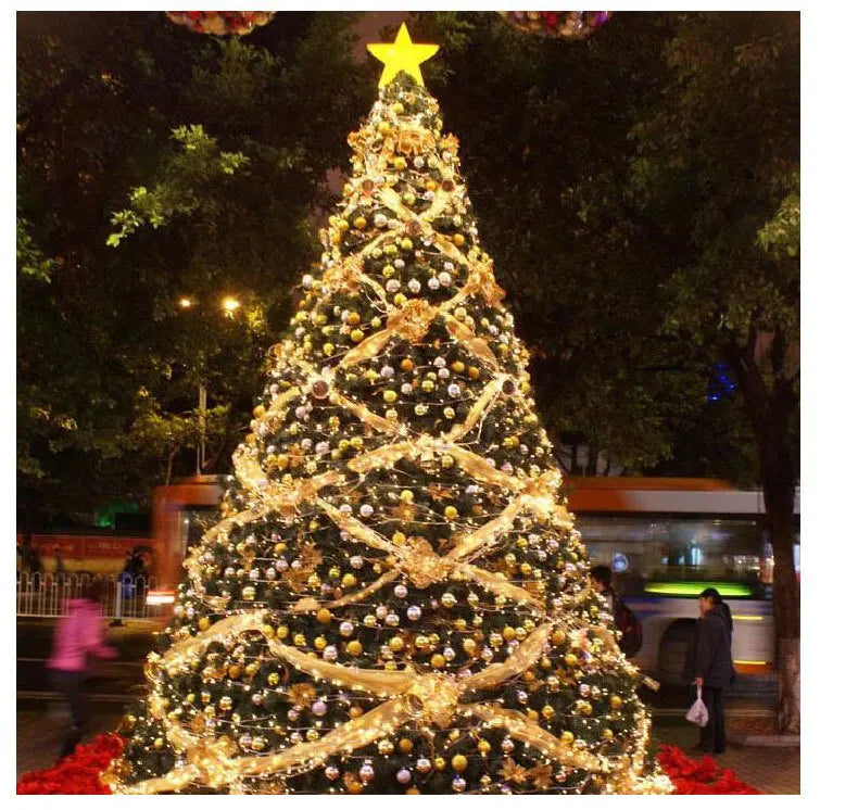 4-20 meter Hotel Shopping Mall Outdoor Scene Christmas tree Decoration Large Steel Frame xmas Artificial Trees festival Supplies