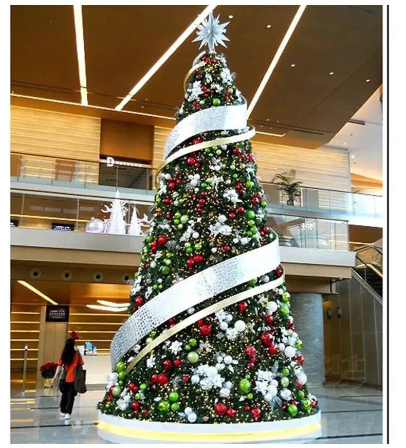 4-20 meter Hotel Shopping Mall Outdoor Scene Christmas tree Decoration Large Steel Frame xmas Artificial Trees festival Supplies