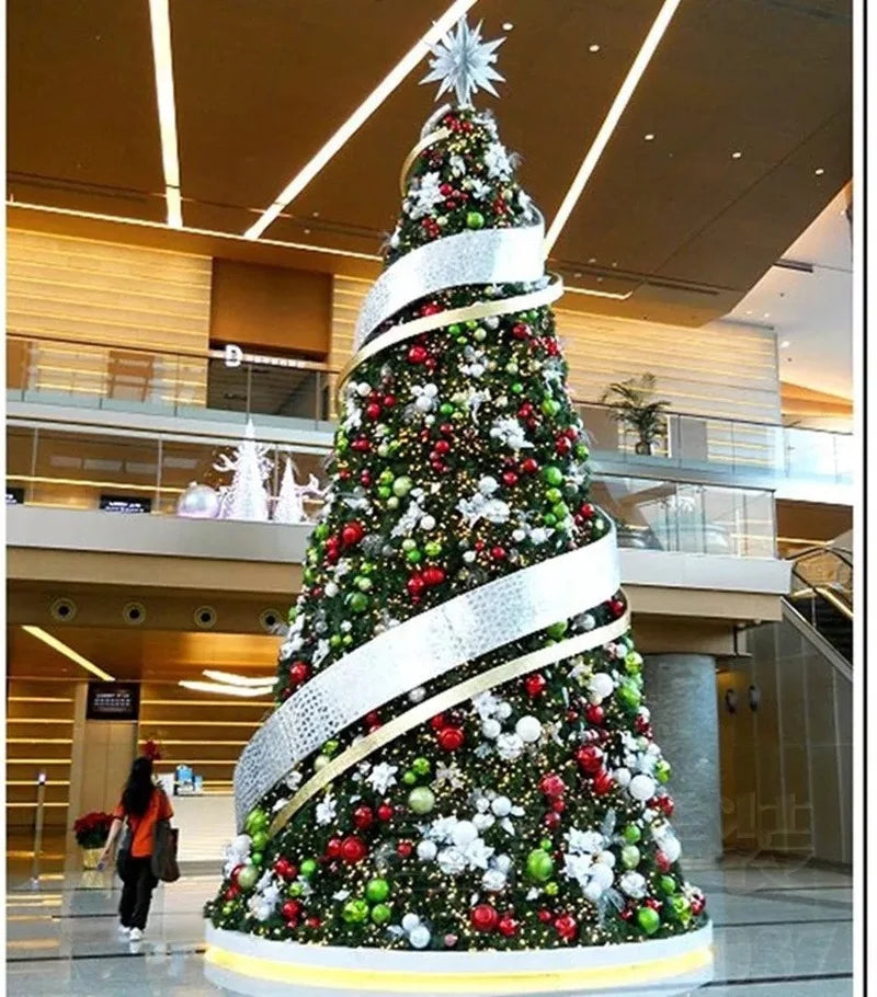 4-20 meter Hotel Shopping Mall Outdoor Scene Christmas tree Decoration Large Steel Frame xmas Artificial Trees festival Supplies