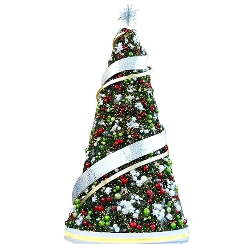 4-20 meter Hotel Shopping Mall Outdoor Scene Christmas tree Decoration Large Steel Frame xmas Artificial Trees festival Supplies