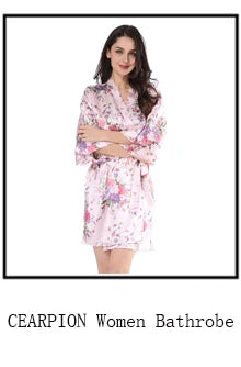 Female Kimono Robe Gown 2PCS Nighty&Robe Suit Satin Nightwear Bridal Wedding Gift Casual Intimate Lingerie Sleep Set Homewear