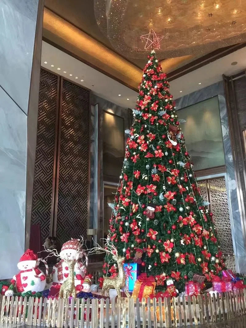 4-20 meter Hotel Shopping Mall Outdoor Scene Christmas tree Decoration Large Steel Frame xmas Artificial Trees festival Supplies