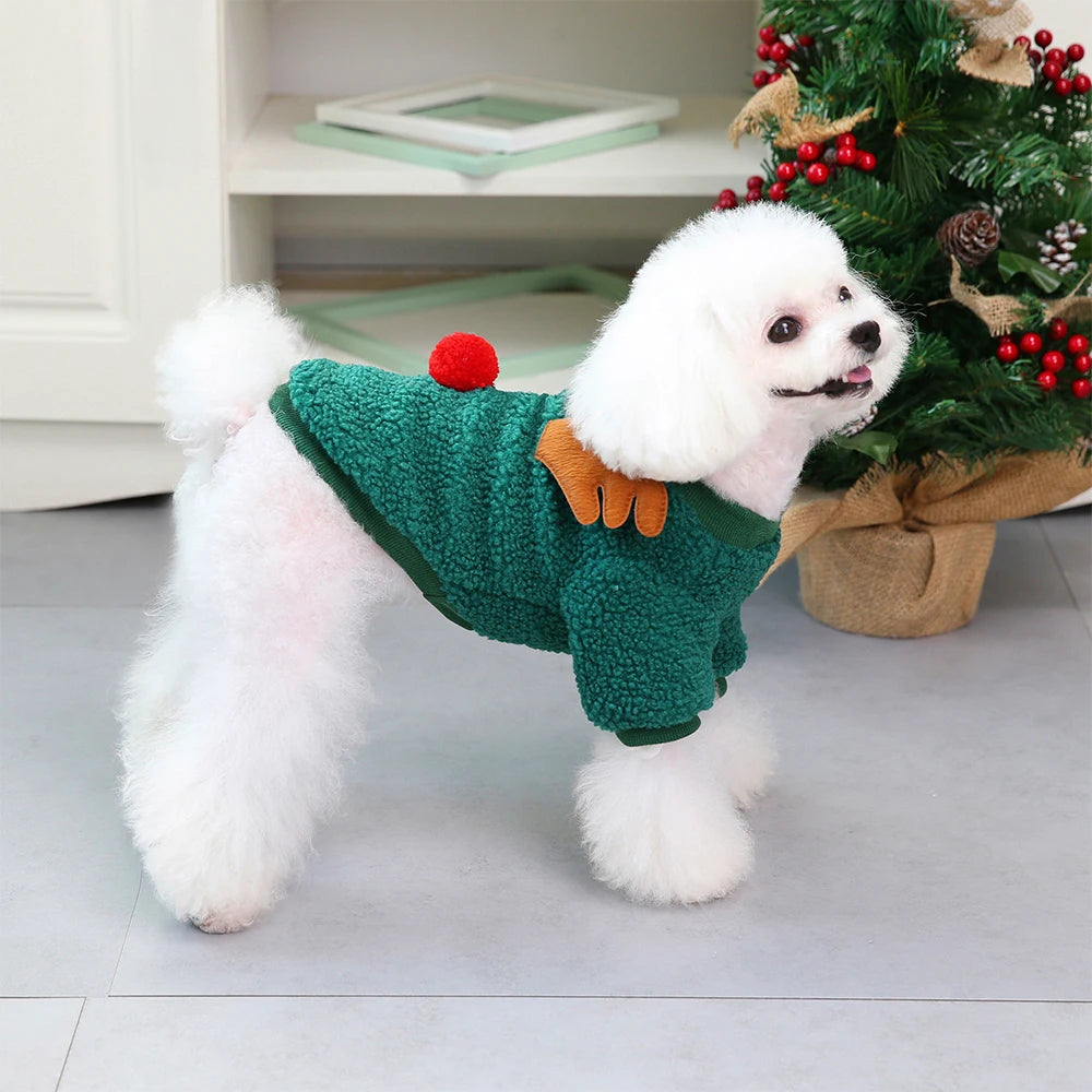 Cute Christmas Dog Clothes New Year Small Dog Cat Christmas Sweater Costume Pet Clothing Outfit For Chihuahua Yorkshire Puppy