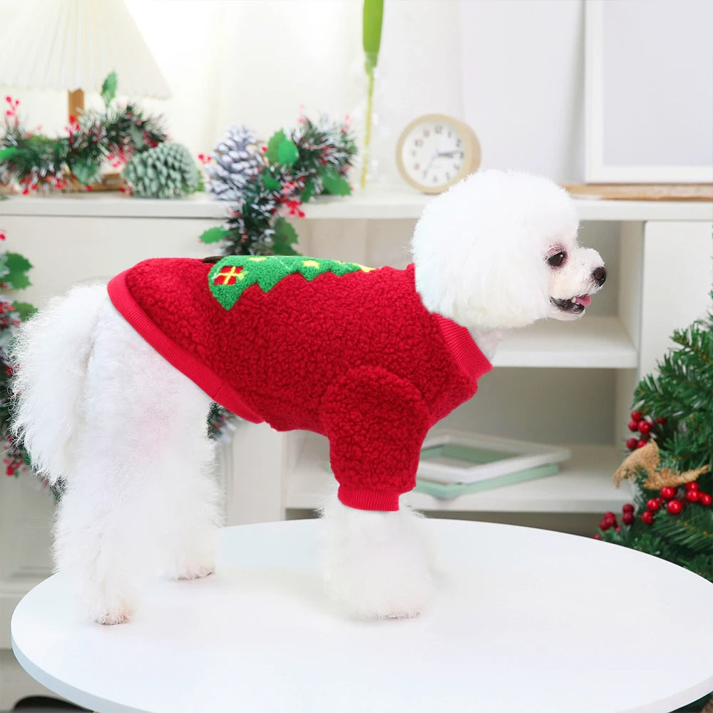 Cute Christmas Dog Clothes New Year Small Dog Cat Christmas Sweater Costume Pet Clothing Outfit For Chihuahua Yorkshire Puppy