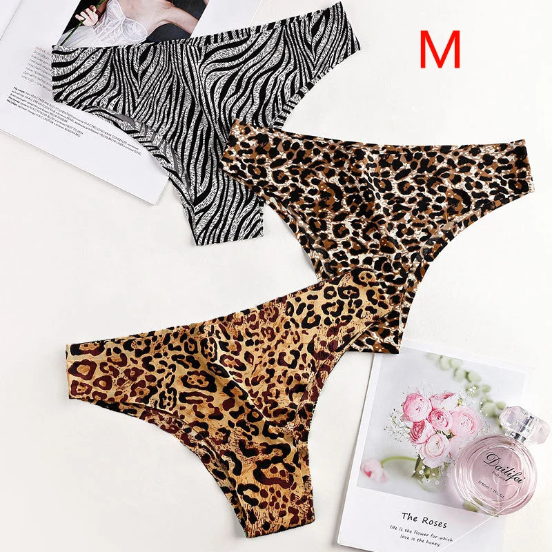 3Pcs Xiaomi Panties Briefs Panties Woman Underwear Sexy Seamless Thong T-back G-string Underpant Ice Silk Ladies Panties