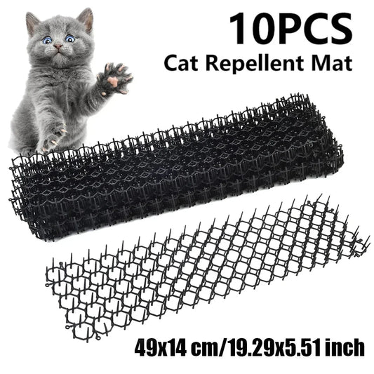 49x14cm Garden Cat Scat Repellent Mat Prickle Strips Anti CatNet Spike Deterrent Keep Cat Dog Away Digging Climbing Pets Supplie