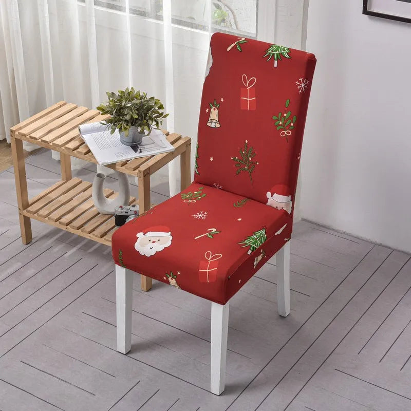 Christmas decoration stretch covers chair cover for dining room office banquet chair protector elastic material armchair cover