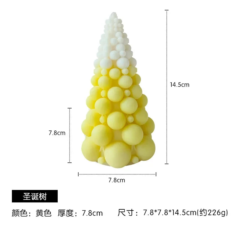 Bubble Ball Christmas Tree Aromatherapy Candle Ins Shooting Props Display Christmas Candle Holiday Decoration