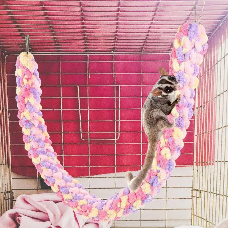 Climbing Guinea Toy Glider Climbing Rope Interesting Toy Hamster Supply Hammocks Guinea Pigs Portable Woven Pet Rat Accessories