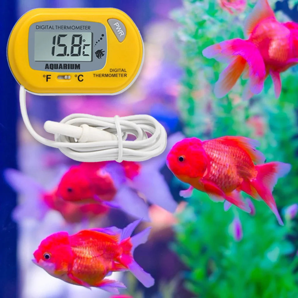 Fish Tank Thermometer Suction Cup Aquarium Temperature Water Meter High Precision Aquarium Temp Detector Pet Supplies