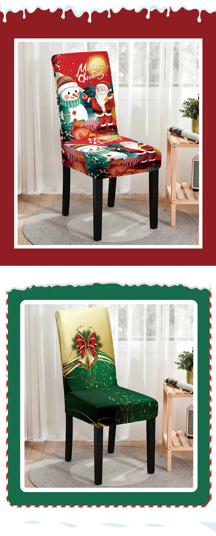 Christmas Chair Cover 2024 Christmas Decorations for Home Ornament Xmas Gifts New Year 2025 Merry Christmas Navidad