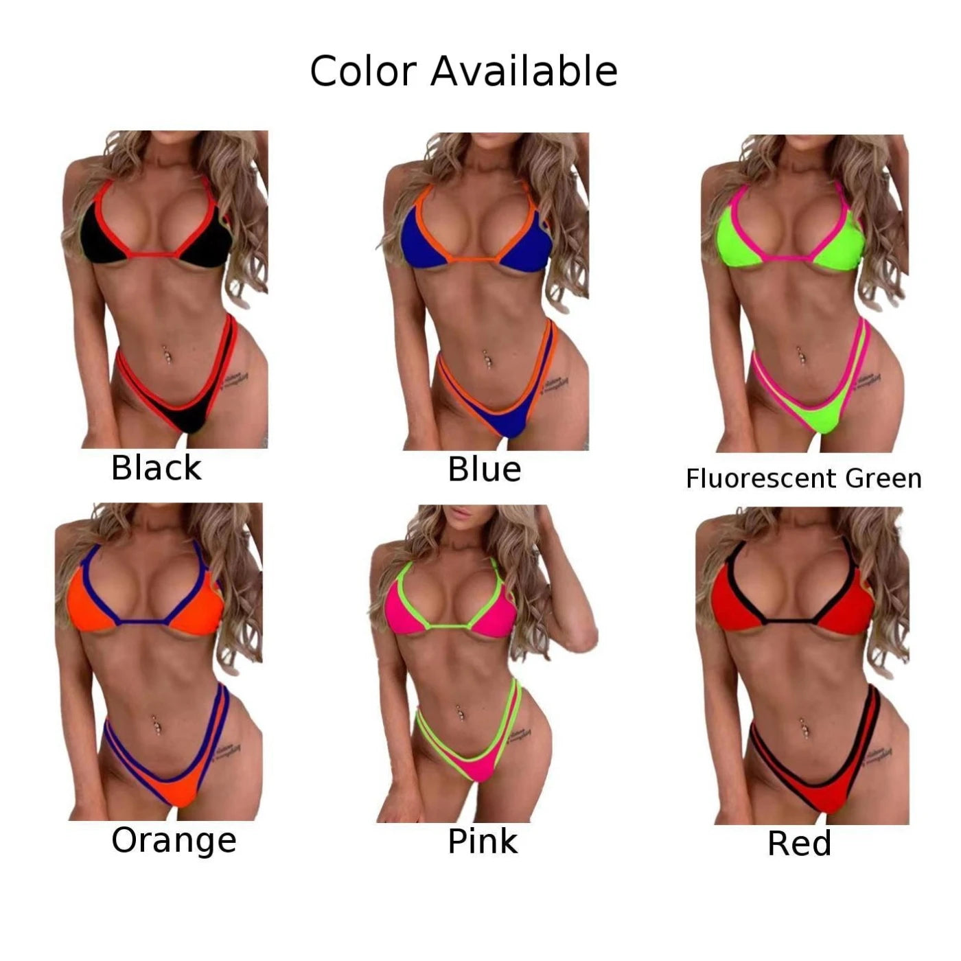 2022 New Summer Women Bra Top Swimming Beach Swimsuit Bikini Swimwear Briefs Underwear G-string Ladies Lingerie