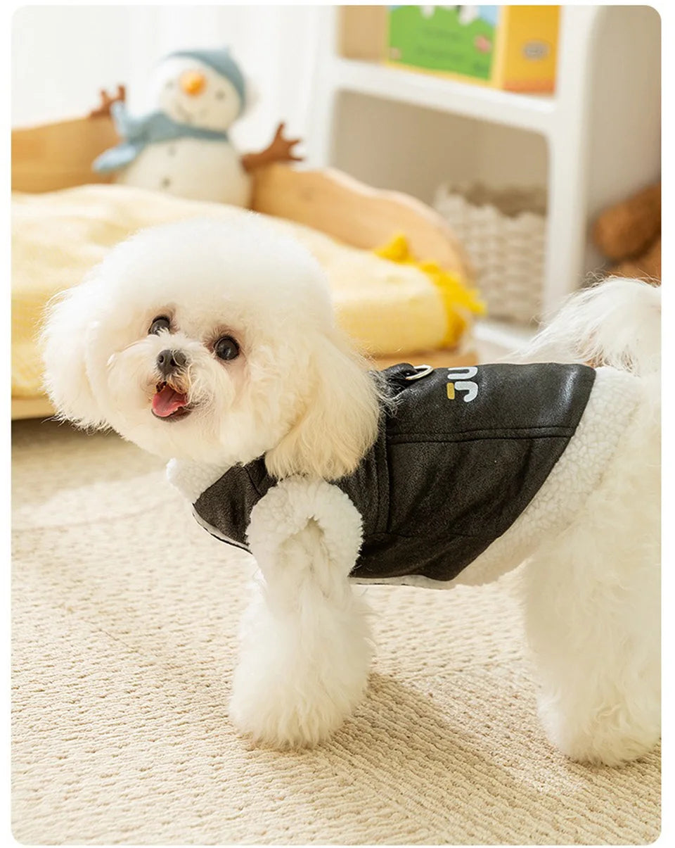 Winter Thick Warm Dog Coat Trendy Cool Pet Vest Dog Two Leg Clothes Teddy Bear Fashion Clothing XS-XL Pet Supplies