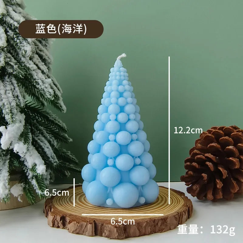 Bubble Ball Christmas Tree Aromatherapy Candle Ins Shooting Props Display Christmas Candle Holiday Decoration