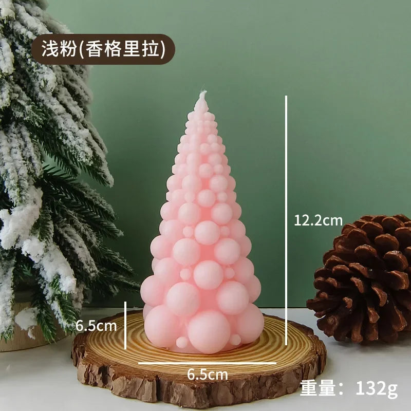 Bubble Ball Christmas Tree Aromatherapy Candle Ins Shooting Props Display Christmas Candle Holiday Decoration