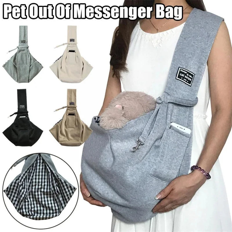 Dog Bag Pet Out Crossbody Shoulder Bag Outdoor Travel Portable Cat Puppy Sling Bag Cotton Comfortable Tote Pet Carrying Supplies