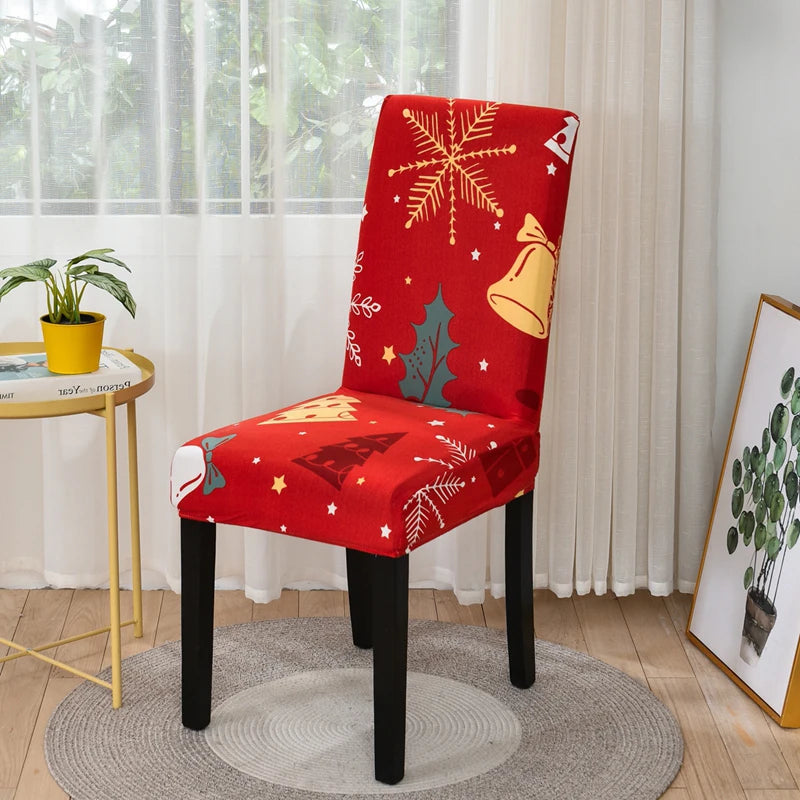 Christmas decoration stretch covers chair cover for dining room office banquet chair protector elastic material armchair cover