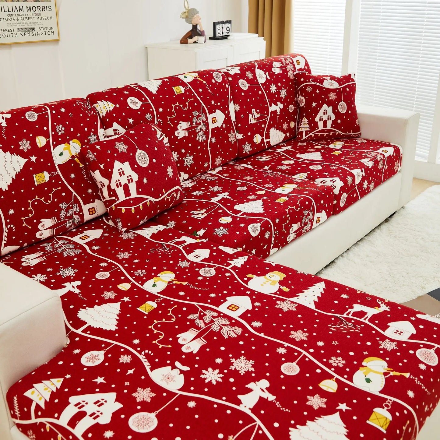 Christmas Sofa Cover All-inclusive Sofa Cushion Cover Sofa Cover Cloth Available in All Seasons Chair Case Home Decor 2025