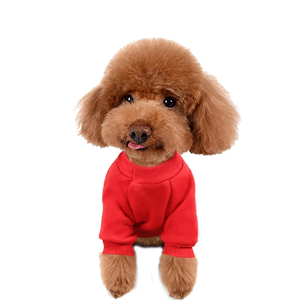 Warm Christmas Pets Clothes for Small Dogs Winter Soft Fleece Dog Sweater Cute Elk Print Pet Clothing for Chihuahua Puppy Cat