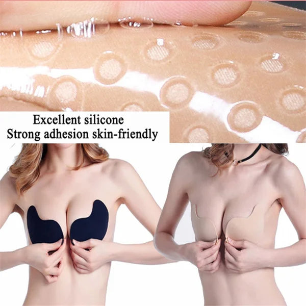 Invisible Strapless Adhesive Stick Bra Strapless Push Up Bras Women Lingerie Seamless Silicone Nipple Covers Bralette Underwear