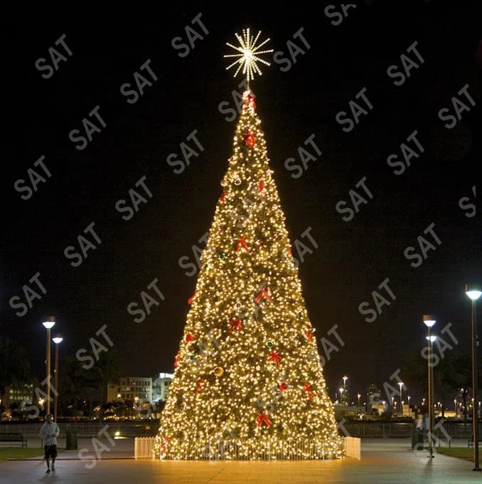 Custom Giant commercial outdoor street Christmas tree decoration led motif light