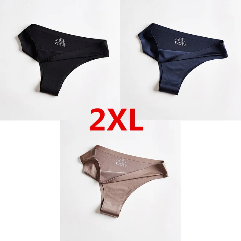 3Pcs Xiaomi Panties Briefs Panties Woman Underwear Sexy Seamless Thong T-back G-string Underpant Ice Silk Ladies Panties