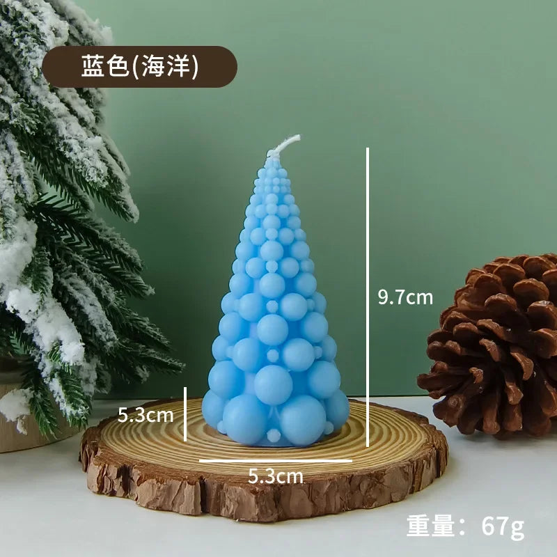 Bubble Ball Christmas Tree Aromatherapy Candle Ins Shooting Props Display Christmas Candle Holiday Decoration