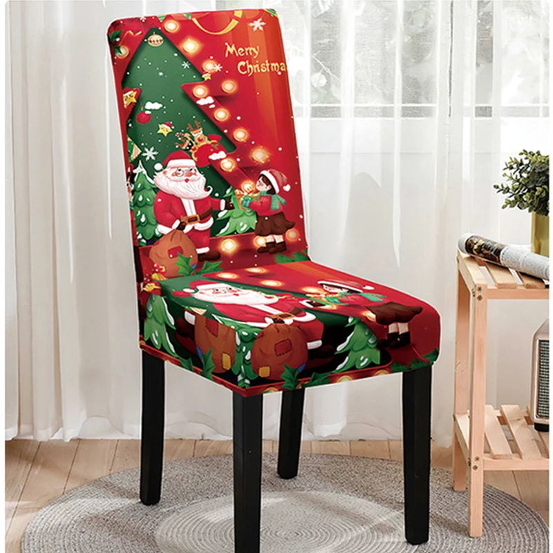 Christmas Chair Cover 2024 Christmas Decorations for Home Ornament Xmas Gifts New Year 2025 Merry Christmas Navidad