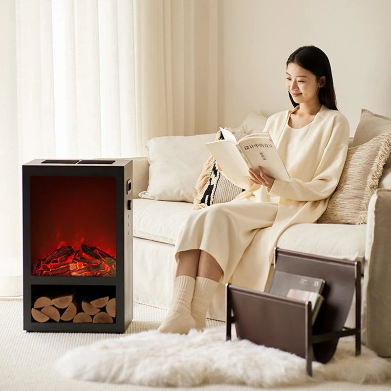 Electric Heater, Household Energy-saving Simulated Flame Electric Heater, Office Fireplace Heating, 20-40㎡ Indoor Heating