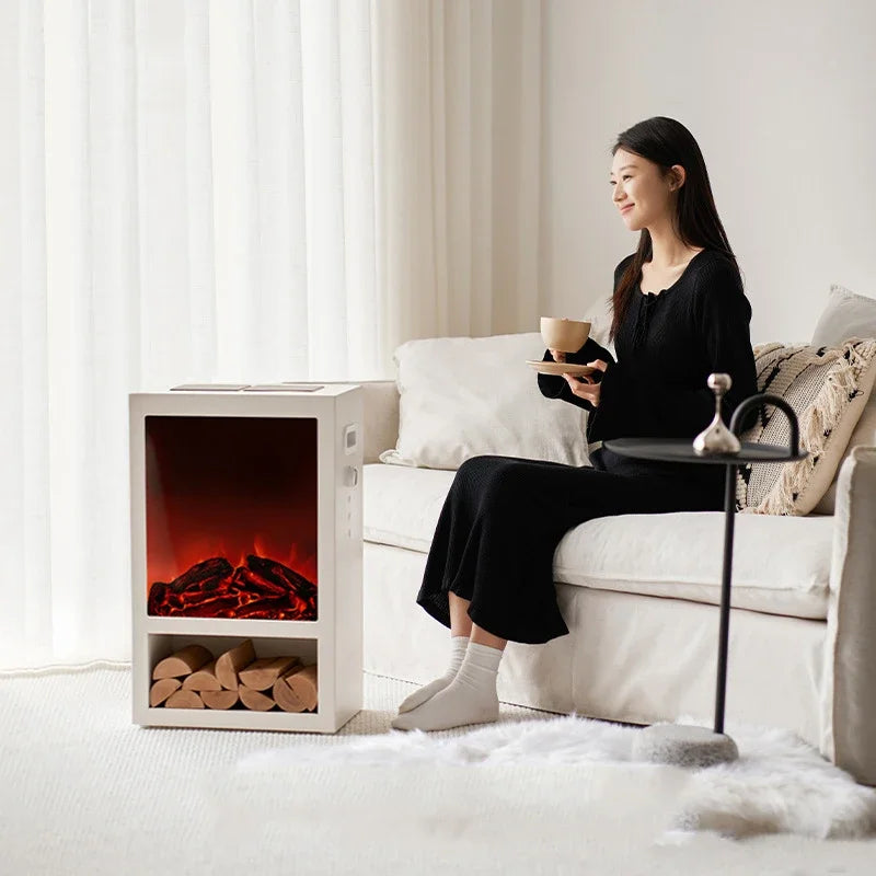 Electric Heater, Household Energy-saving Simulated Flame Electric Heater, Office Fireplace Heating, 20-40㎡ Indoor Heating