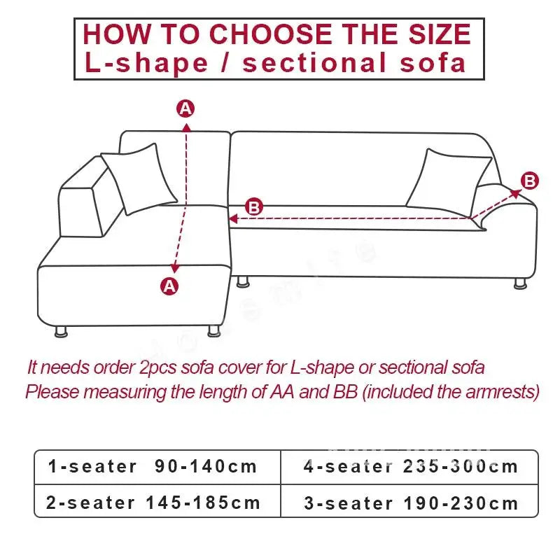 Christmas Sofa Covers for Living Room Elastic Corner Couch Cover L Shaped Chaise Longue Slipcovers Chair Protector 1/2/3/4 Seat