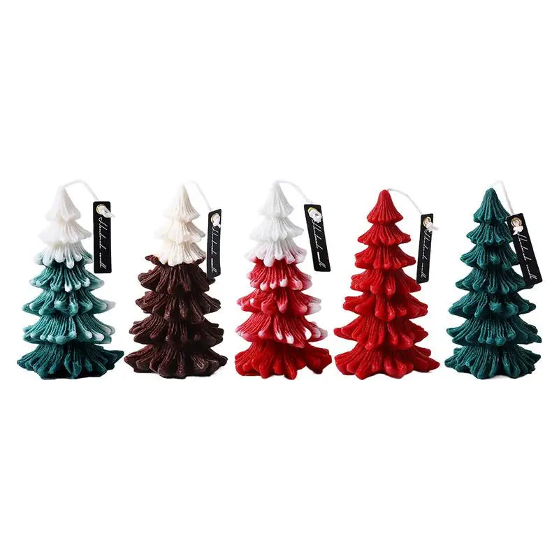 Christmas Tree Shaped Scented Candles Cute Aromatherapy Candles Candles Decor Table Decorations for Christmas Eve Winter Holiday