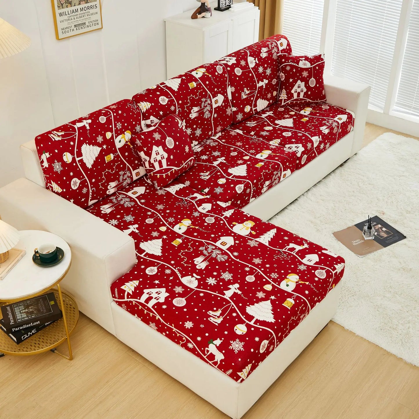 Christmas Sofa Cover All-inclusive Sofa Cushion Cover Sofa Cover Cloth Available in All Seasons Chair Case Home Decor 2025