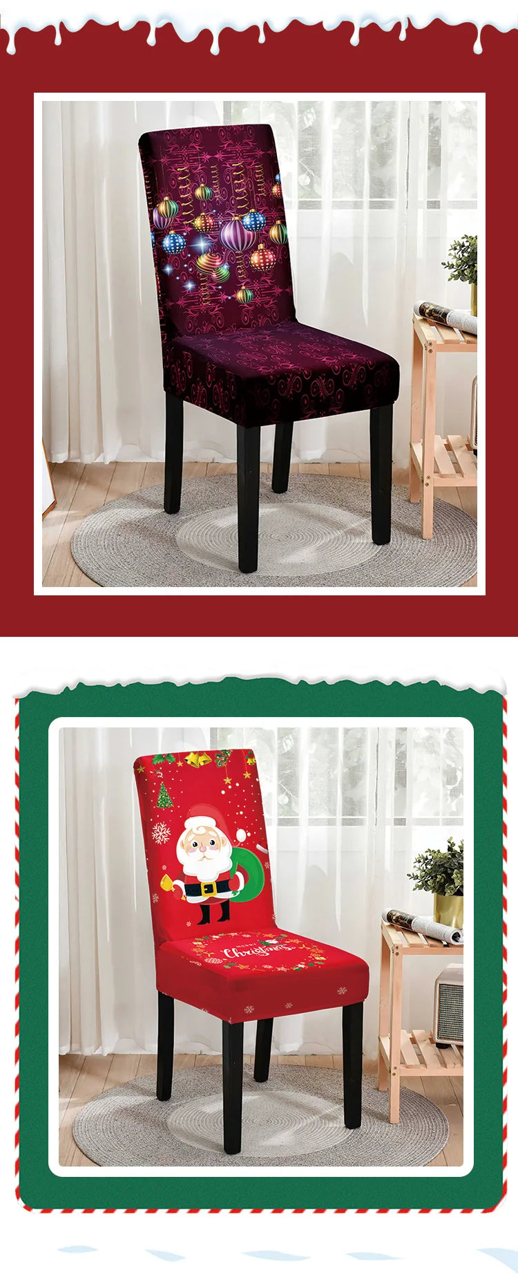 Christmas Chair Cover 2024 Christmas Decorations for Home Ornament Xmas Gifts New Year 2025 Merry Christmas Navidad