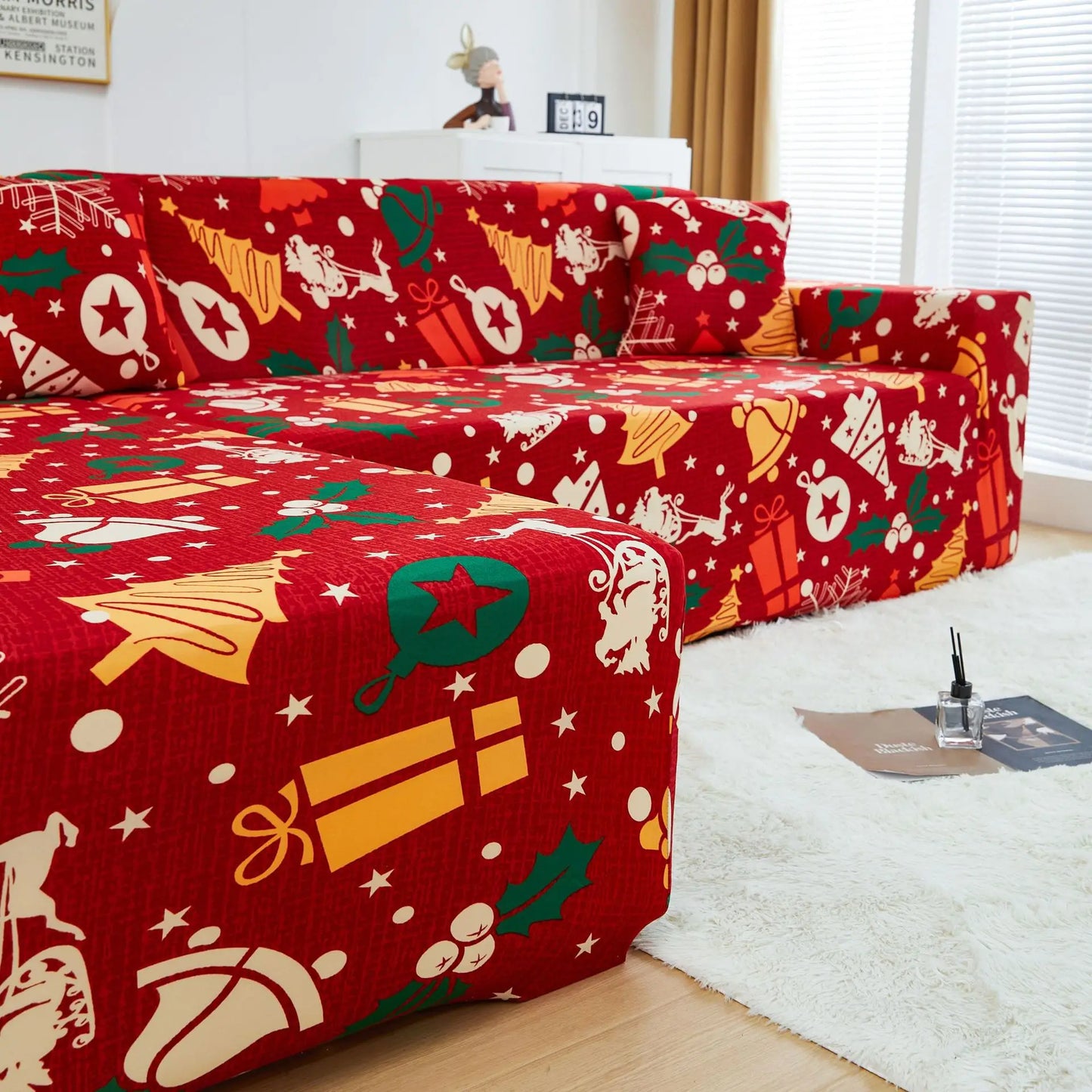 Christmas Sofa Cover All-inclusive Sofa Cushion Cover Sofa Cover Cloth Available in All Seasons Chair Case Home Decor 2025