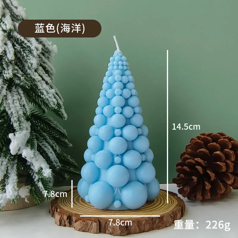 Bubble Ball Christmas Tree Aromatherapy Candle Ins Shooting Props Display Christmas Candle Holiday Decoration