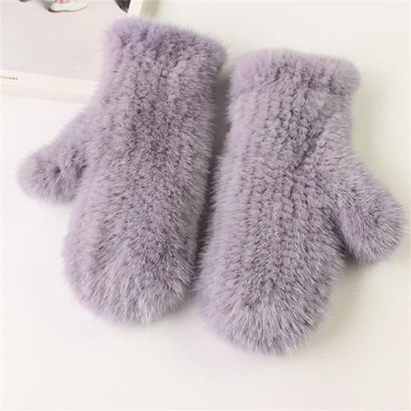 High Quality Warm And Comfortable Fur Gloves Women's Premium Mink Fur Mittens Outdoor Warm Woven Halter Gloves