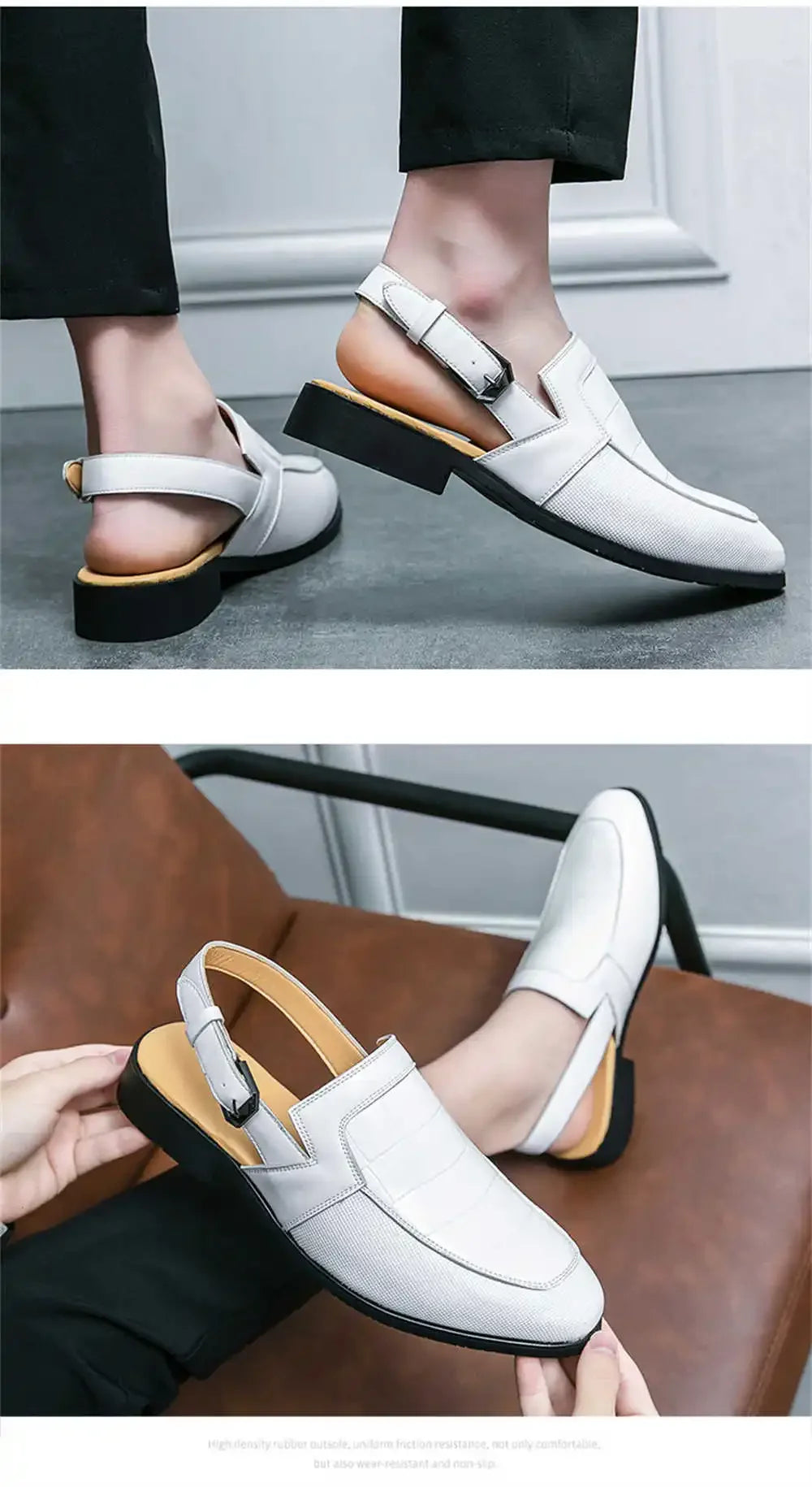 Heel Block 46-47 Pink Boots Casual Men's Sandals Shoes Bedroom Slipper Sneakers Sports Street Universal Brand Loufers