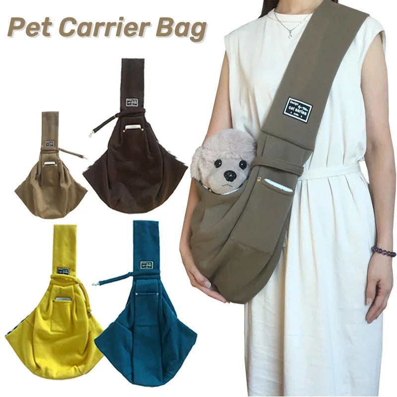 Dog Bag Pet Out Crossbody Shoulder Bag Outdoor Travel Portable Cat Puppy Sling Bag Cotton Comfortable Tote Pet Carrying Supplies