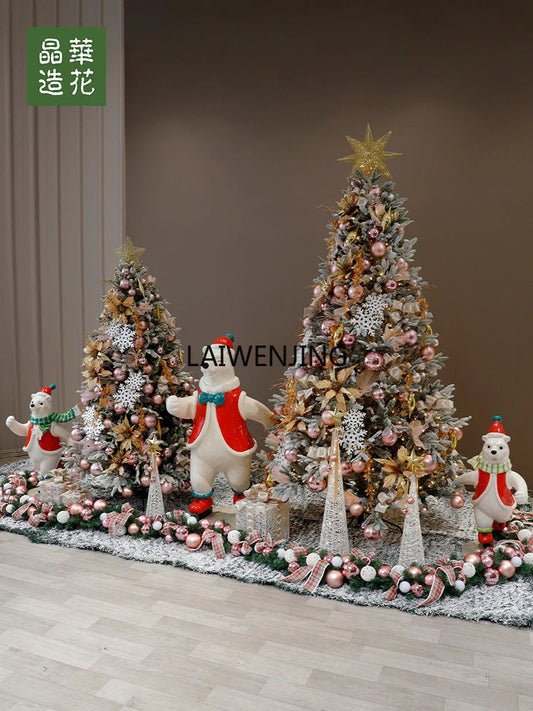 MJY Christmas tree Falling snow Flocking Christmas snowflake tree 2.4 meters 4.5 meters