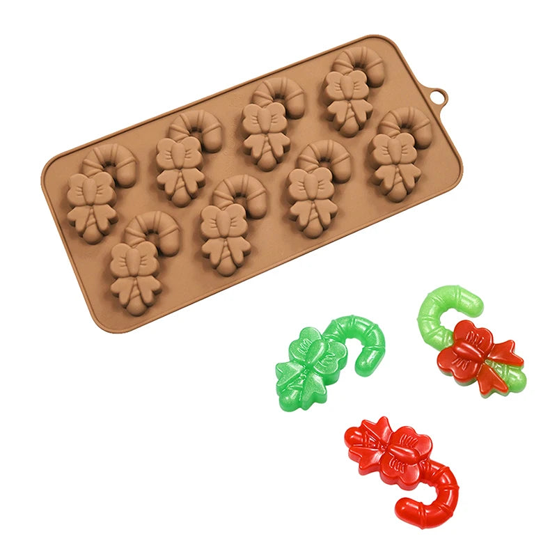 Sweety Baking Tools Christmas Tree Bear Santa Claus Design Chocolate Molds Silicone Candy Moulds Dessert Bakeware