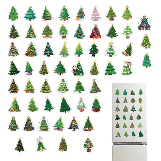 Christmas Stickers For Kids Cute Stickers Wall Decor 55X Waterproof Stickers Home Decor Christmas Tree Cartoon Stickers