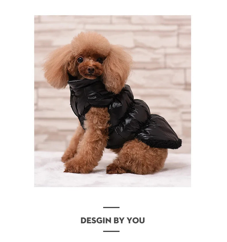 XS-3XL Warm Dog Clothes Down Jacket for Small Medium Dogs Cat Vest Fleece Coat Pet Clothing Bulldogs Puppy Costume Coats