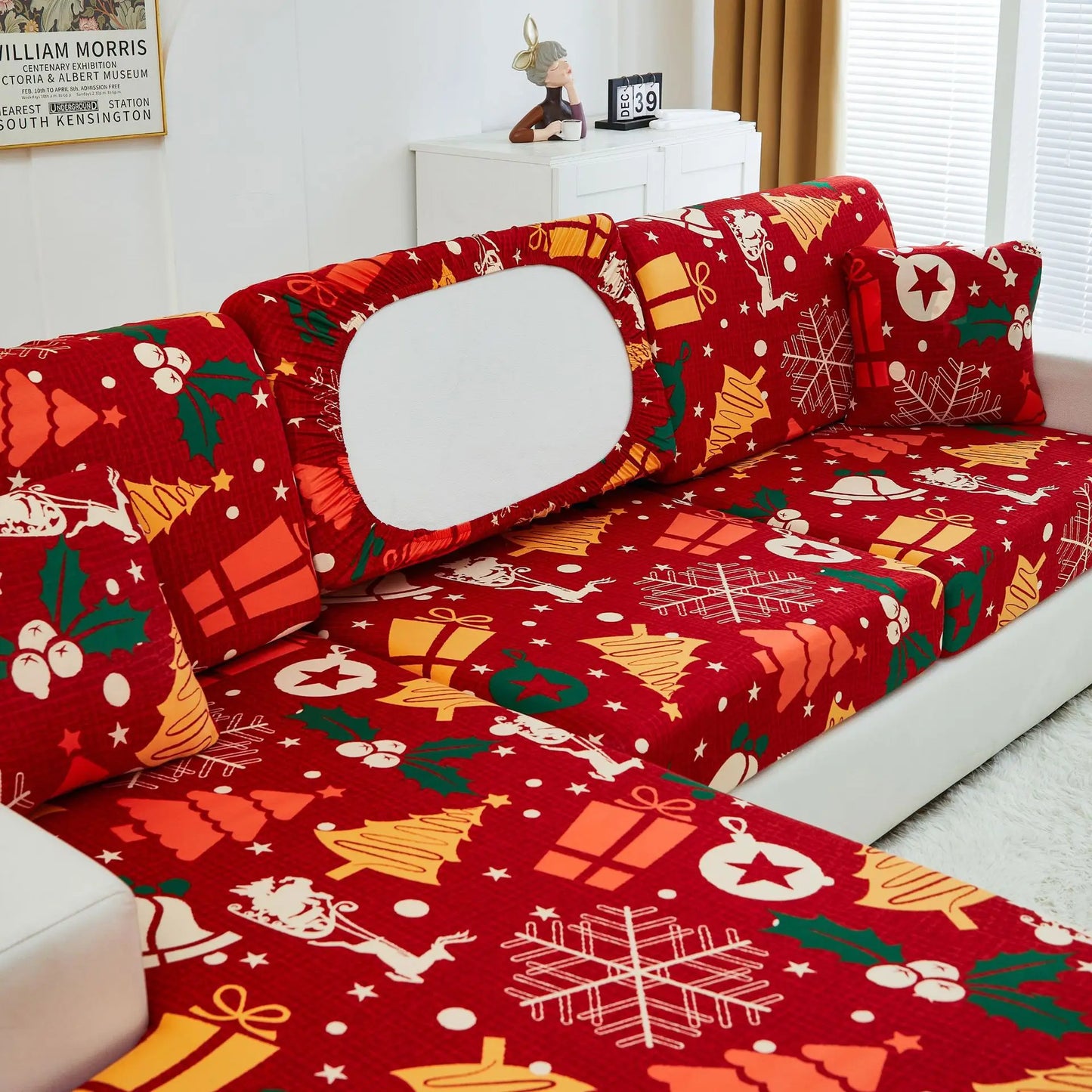 Christmas Sofa Cover All-inclusive Sofa Cushion Cover Sofa Cover Cloth Available in All Seasons Chair Case Home Decor 2025