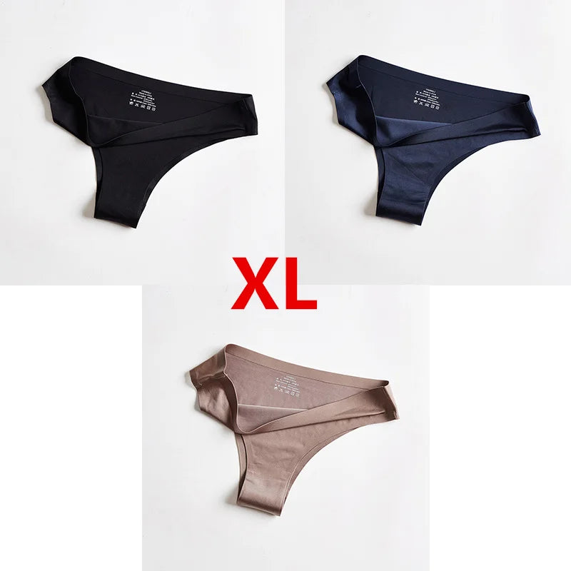 3Pcs Xiaomi Panties Briefs Panties Woman Underwear Sexy Seamless Thong T-back G-string Underpant Ice Silk Ladies Panties