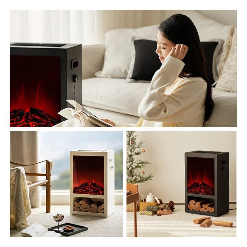 Electric Heater, Household Energy-saving Simulated Flame Electric Heater, Office Fireplace Heating, 20-40㎡ Indoor Heating