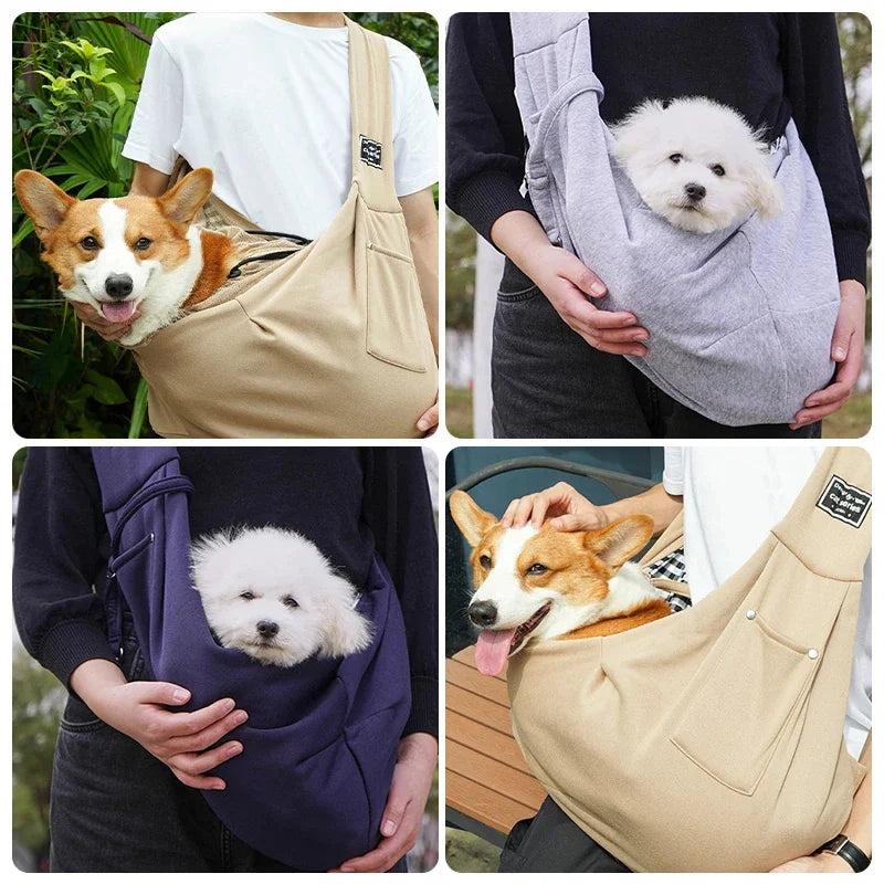 Dog Bag Pet Out Crossbody Shoulder Bag Outdoor Travel Portable Cat Puppy Sling Bag Cotton Comfortable Tote Pet Carrying Supplies